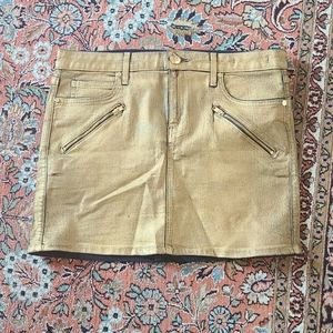 Gold Metallic mini skirt